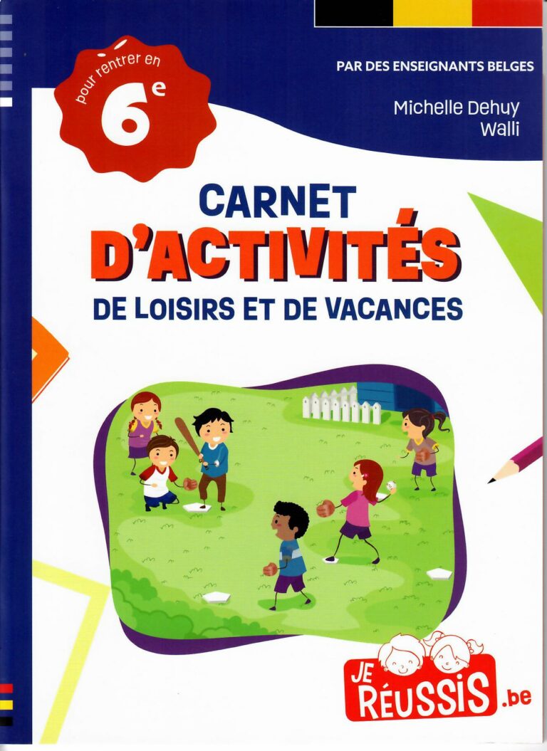 carnet d'activité pour rentrer en 6e
